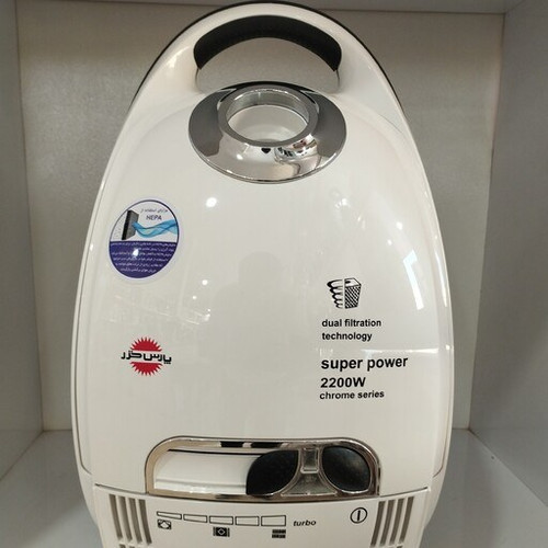 جارو برقی پارس خزر مدل vc-2200 رنگ سفید کروم
